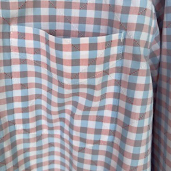 TOMMY BAHAMA BLUE RED PLAID BUTTON DOWN LONG SLEEVE SHIRT SIZE MEDIUM - Picture 7 of 15